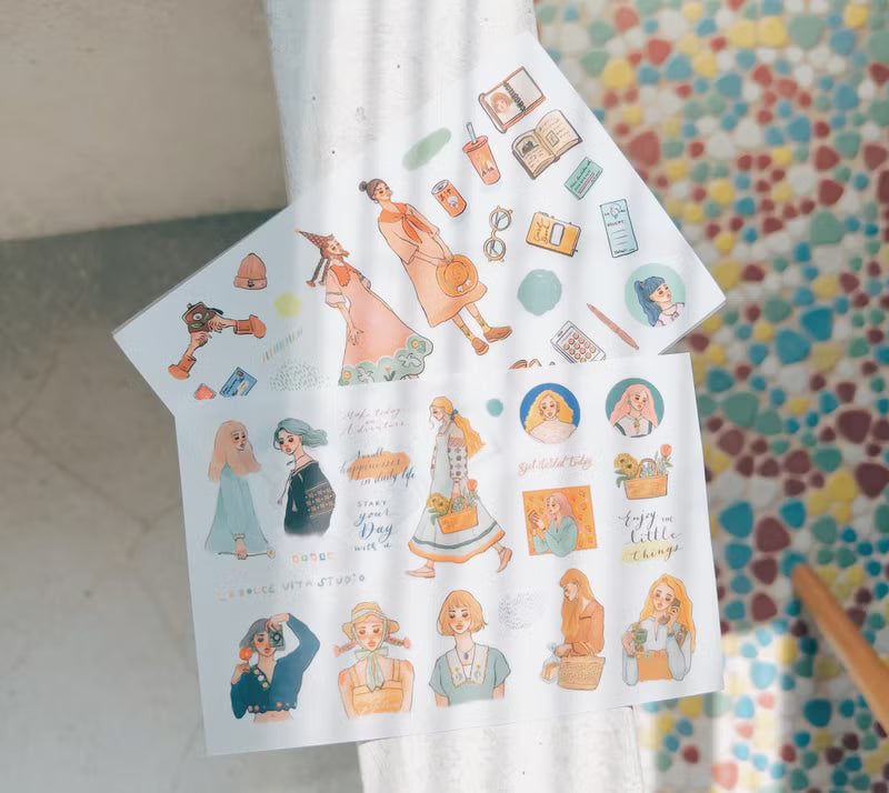 La Dolce Vita Transfer Sticker Sheet - The Song Of A Hundred Blooms