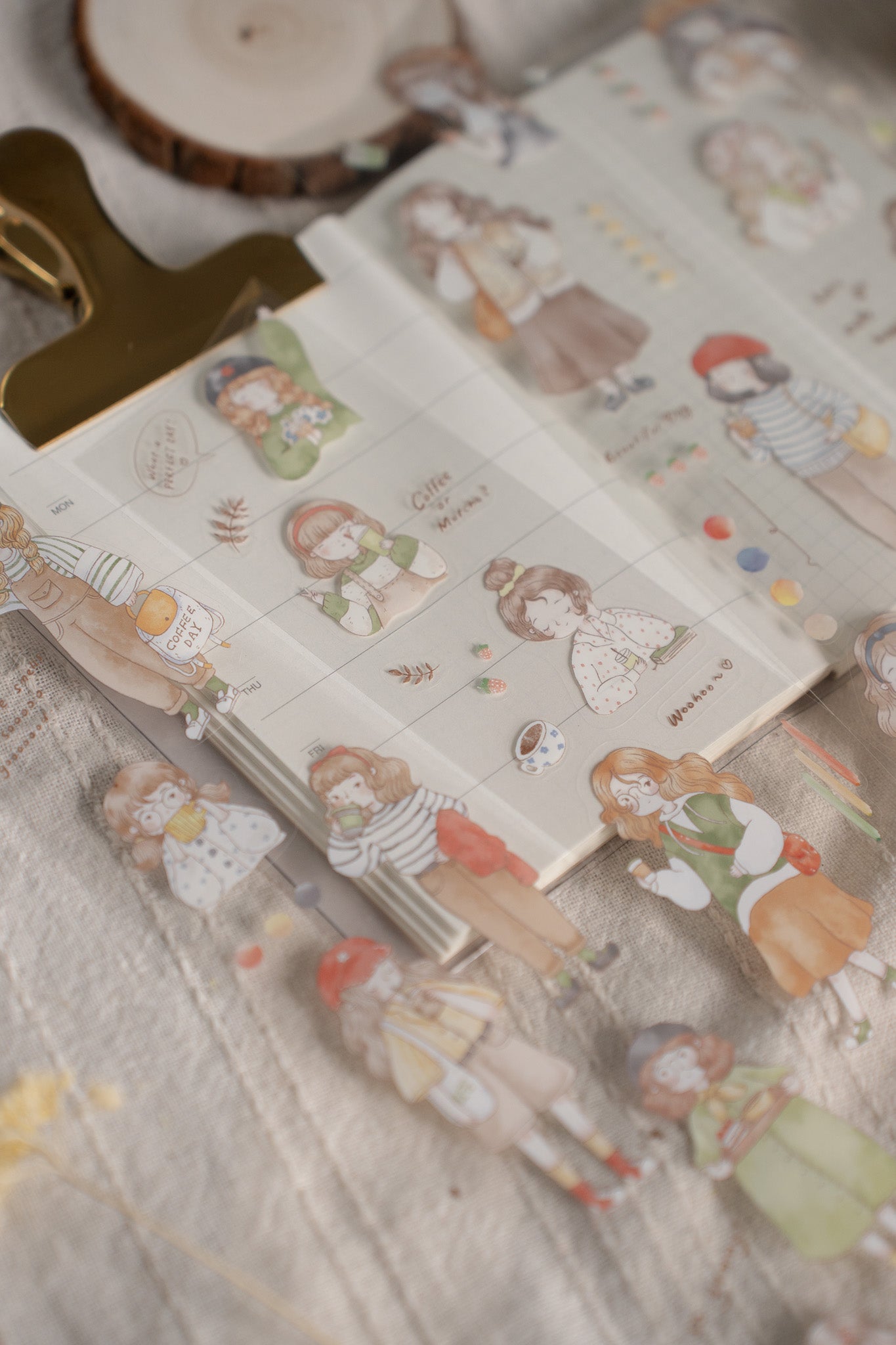 Sho Little Happiness Kiss-Cut PET Tape - Let's Go Cafe Hopping