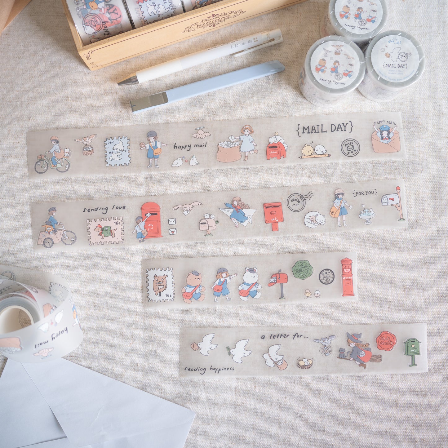 Sho Little Happiness Kiss-Cut PET Tape - Mail Day