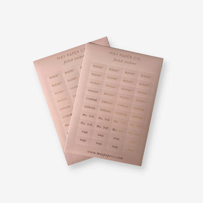 May Paper Co Foiled Sticker Set - Finance (Destash)