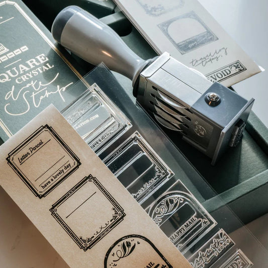 Meow Illustration Crystal Date Stamp Set - Little Mailbox (Destash)