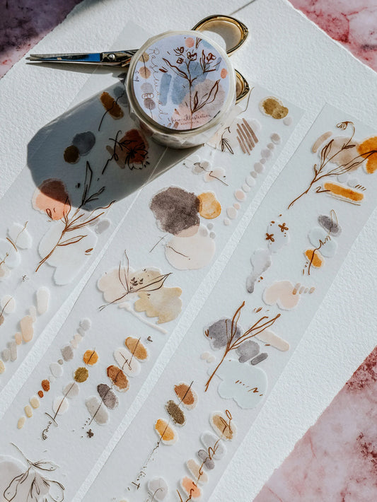 Meow Illustration PET Tape - Rosewood (Loop)