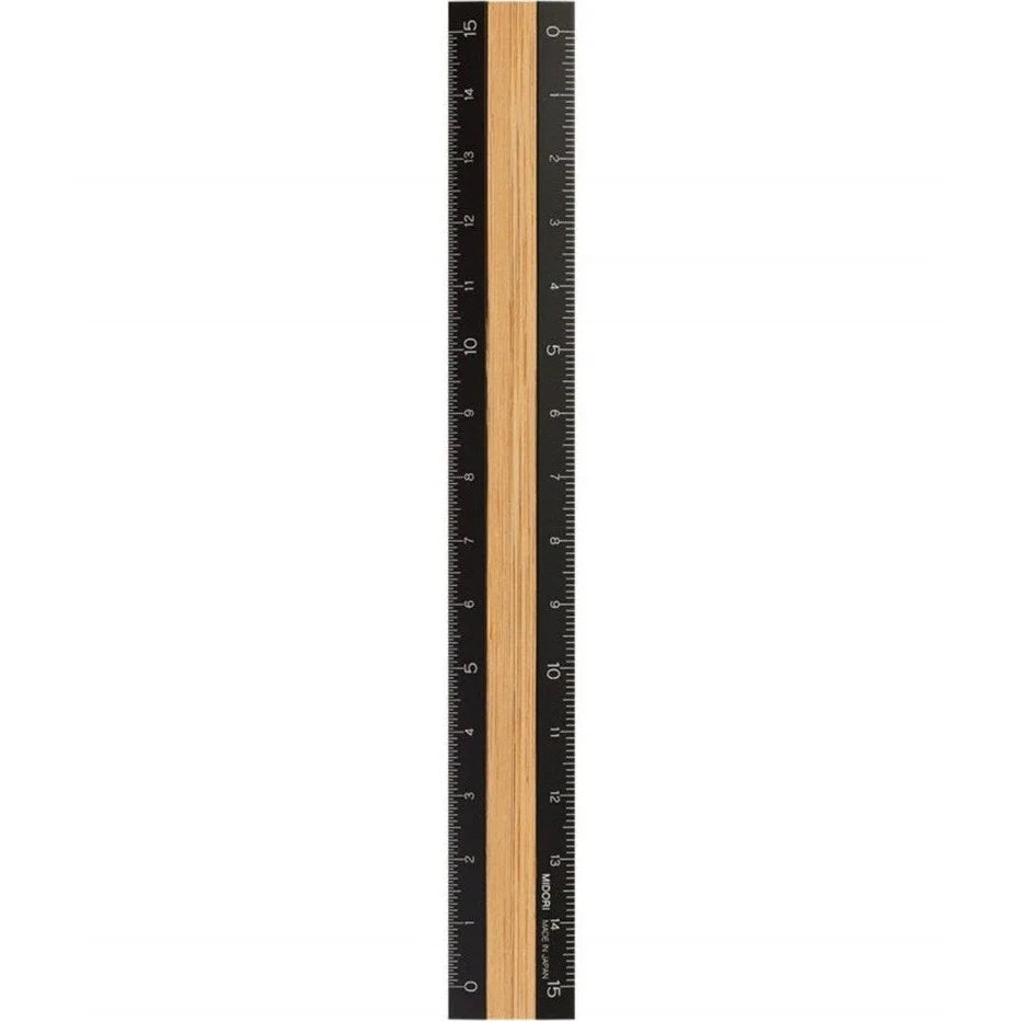 Midori Aluminium & Wood Ruler 15cm (Destash)