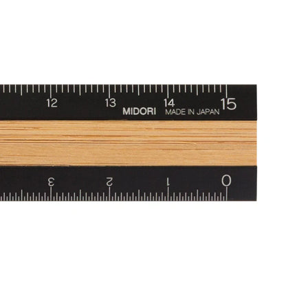 Midori Aluminium & Wood Ruler 15cm (Destash)