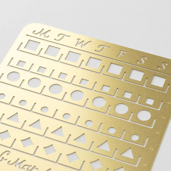 Midori Brass Calendar Template - L  (Destash)