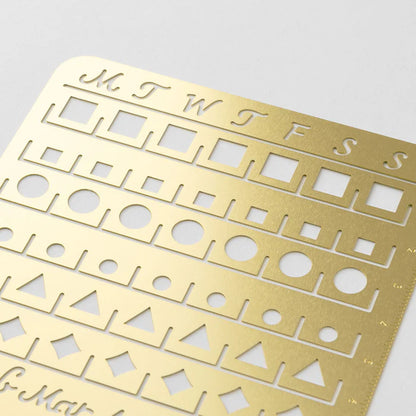 Midori Brass Calendar Template - L  (Destash)