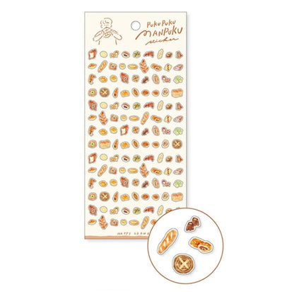 Mind Wave PukuPuku Manpuku Sticker Sheet - Bread