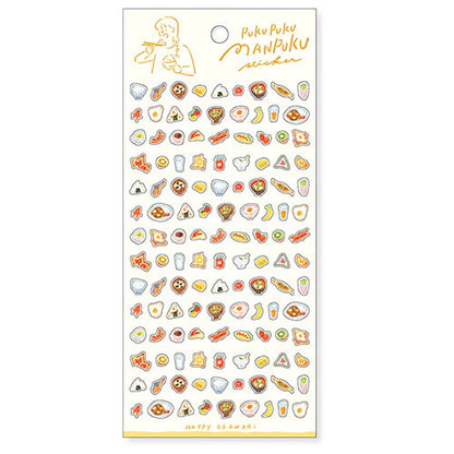 Mind Wave PukuPuku Manpuku Sticker Sheet - Breakfast