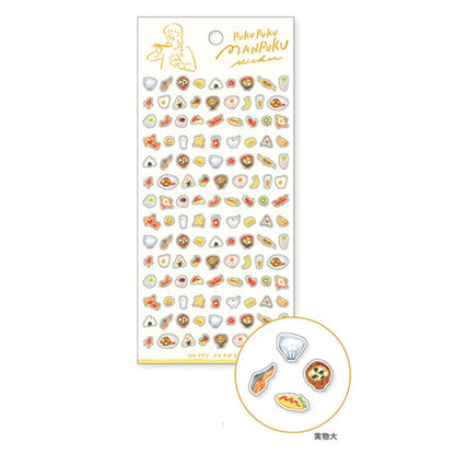 Mind Wave PukuPuku Manpuku Sticker Sheet - Breakfast