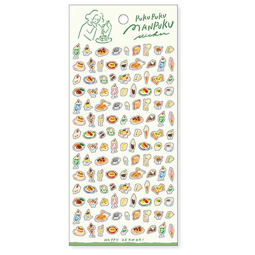 Mind Wave PukuPuku Manpuku Sticker Sheet - Snack