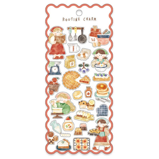 Mind Wave Routine Charm Sticker Sheet - Cooking