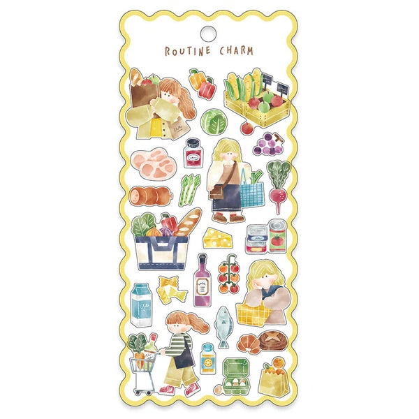Mind Wave Routine Charm Sticker Sheet - Market