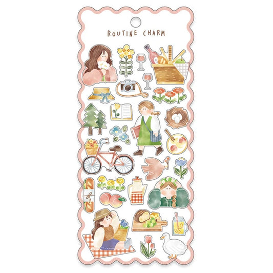 Mind Wave Routine Charm Sticker Sheet - Picnic