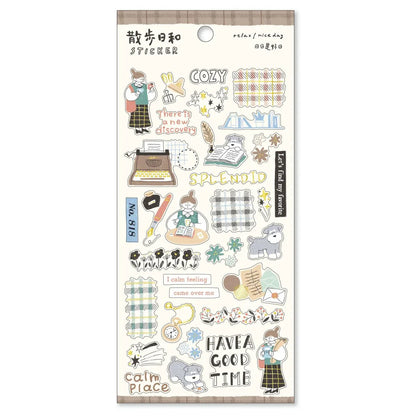 Mind Wave Walking Day Sticker Sheet - Stationery Shop