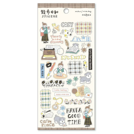 Mind Wave Walking Day Sticker Sheet - Stationery Shop