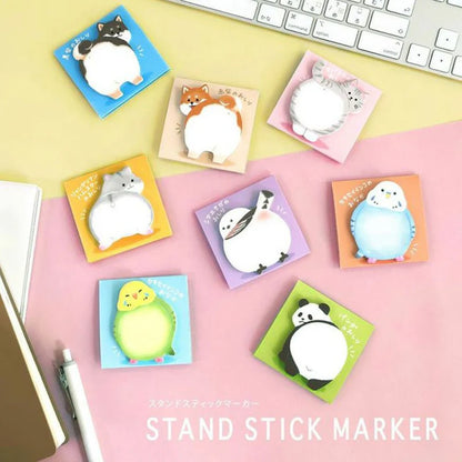 Mind Wave Sticky Notes - Grey Cat Bum