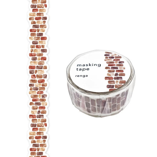 Mind Wave Washi Tape - Renga (Brick)
