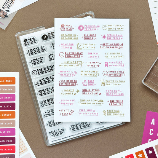 Everyday Explorers Co. Clear Stamps - Mindfulness Prompts