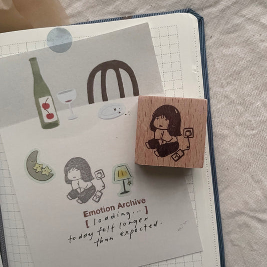 Msbulat Rubber Stamp - Brain Offline
