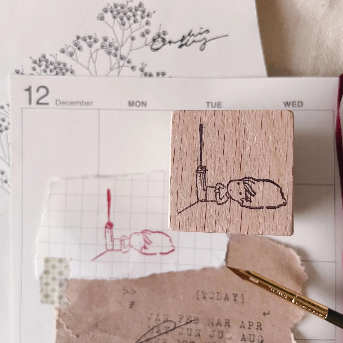 Msbulat Rubber Stamp - Lazy Layan