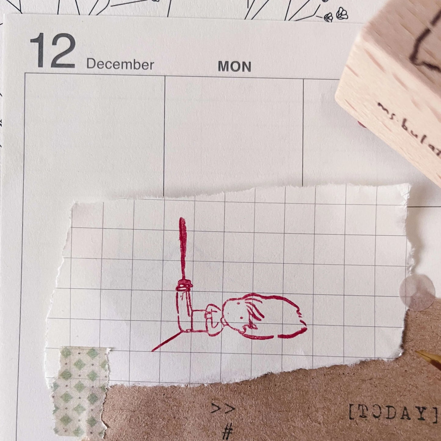 Msbulat Rubber Stamp - Lazy Layan