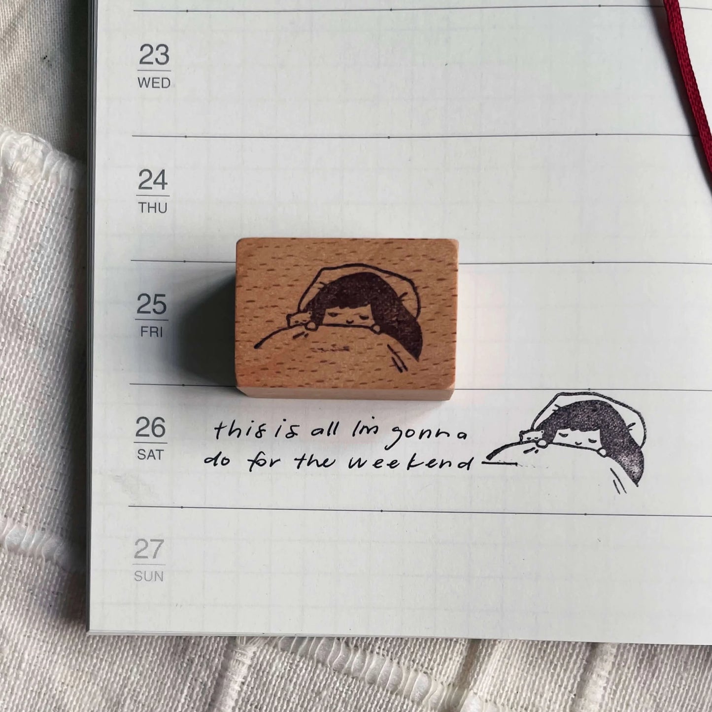 Msbulat Rubber Stamp - Not Getting Up