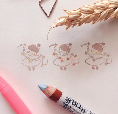 Msbulat Rubber Stamp - Starry Girl
