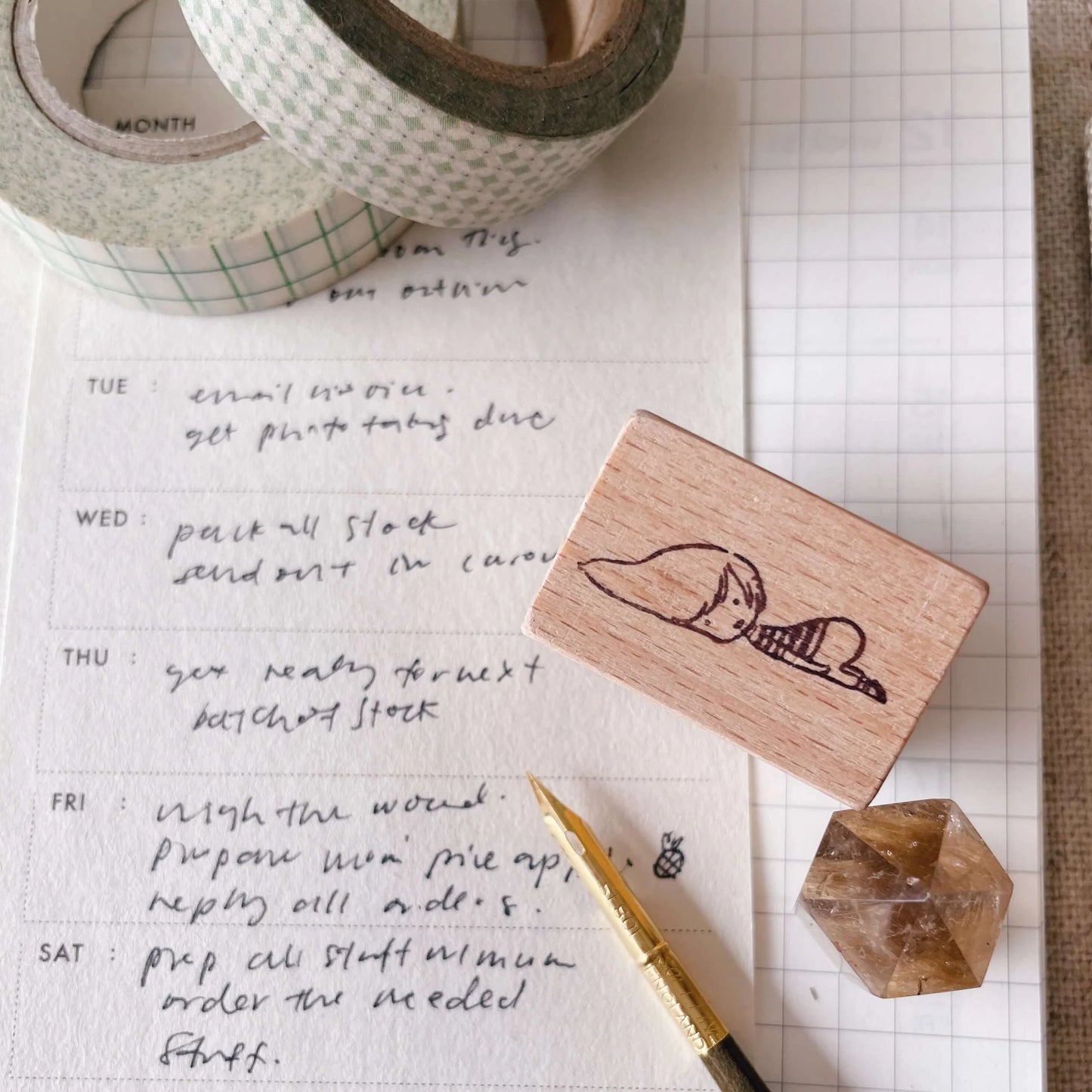 Msbulat Rubber Stamp - Today Cannot