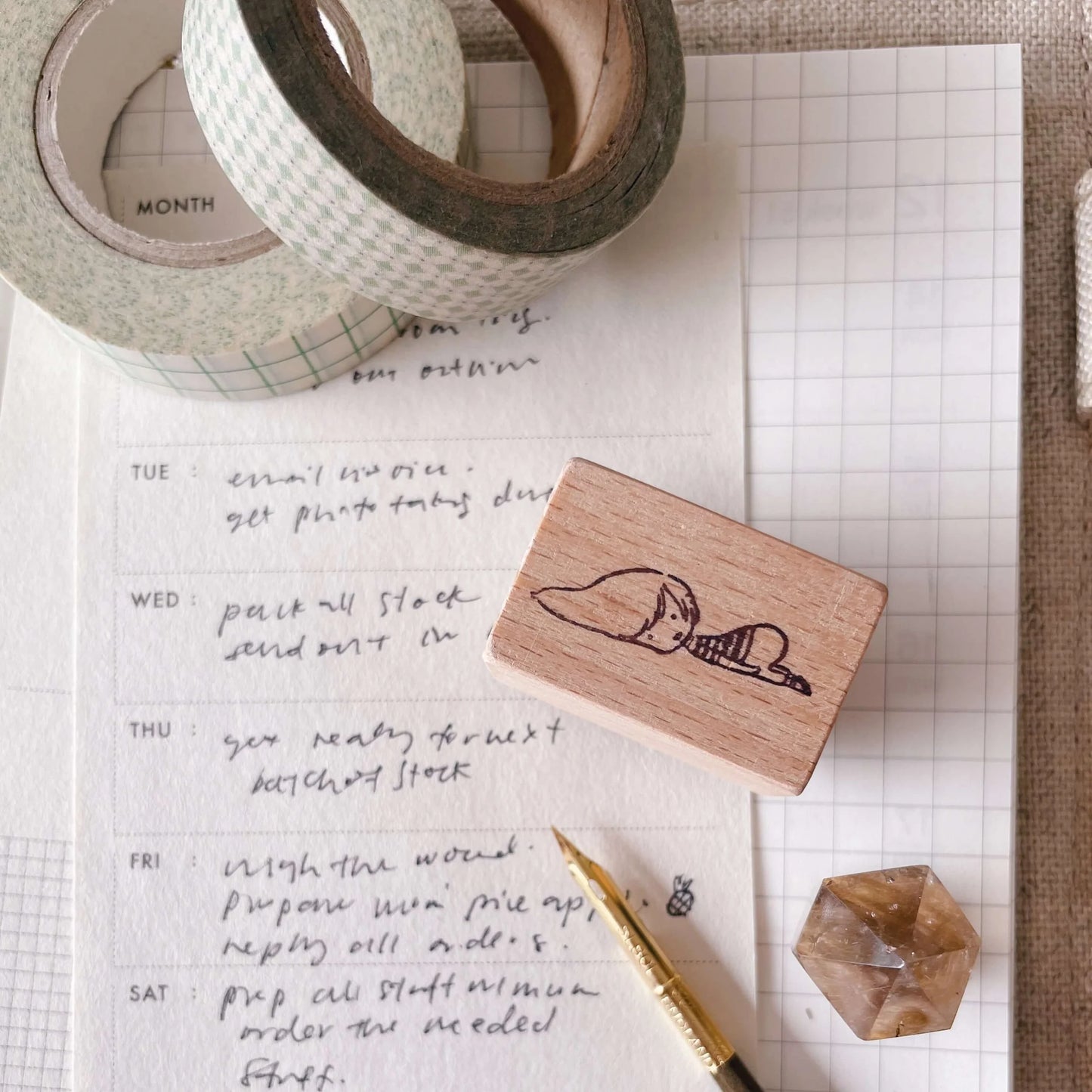 Msbulat Rubber Stamp - Today Cannot