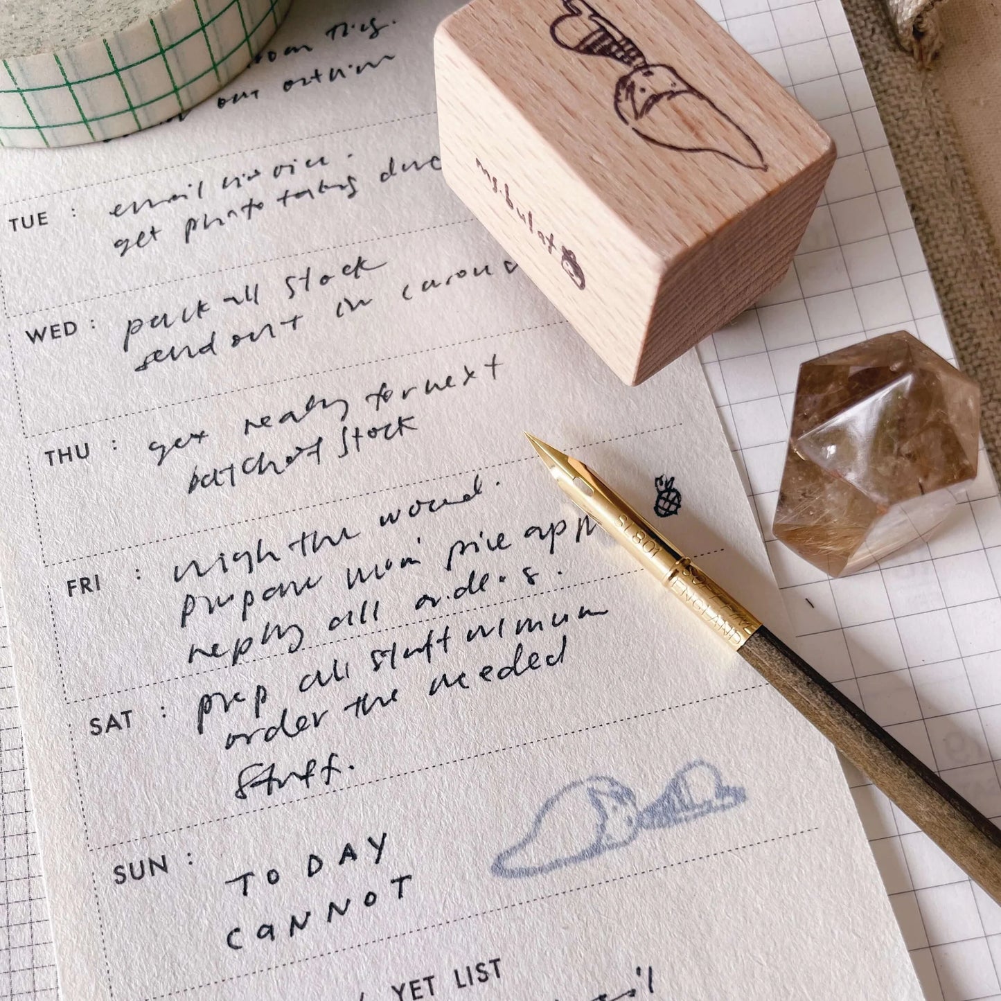 Msbulat Rubber Stamp - Today Cannot