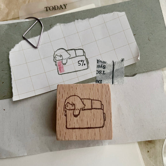 Msbulat Rubber Stamp - Today Tired