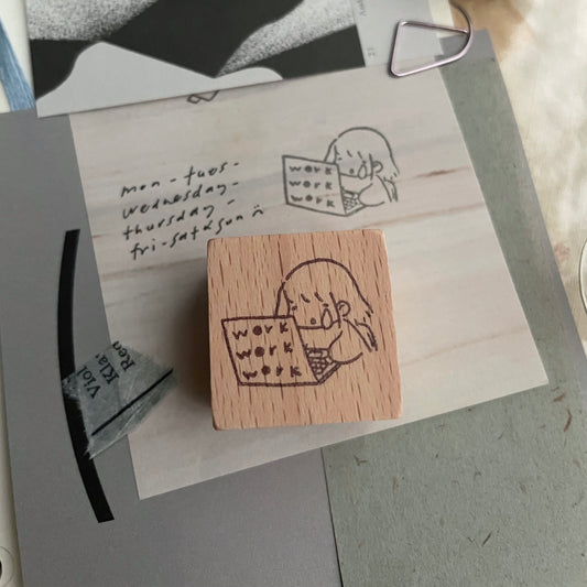 Msbulat Rubber Stamp - Work Work Work