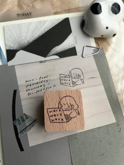 Msbulat Rubber Stamp - Work Work Work