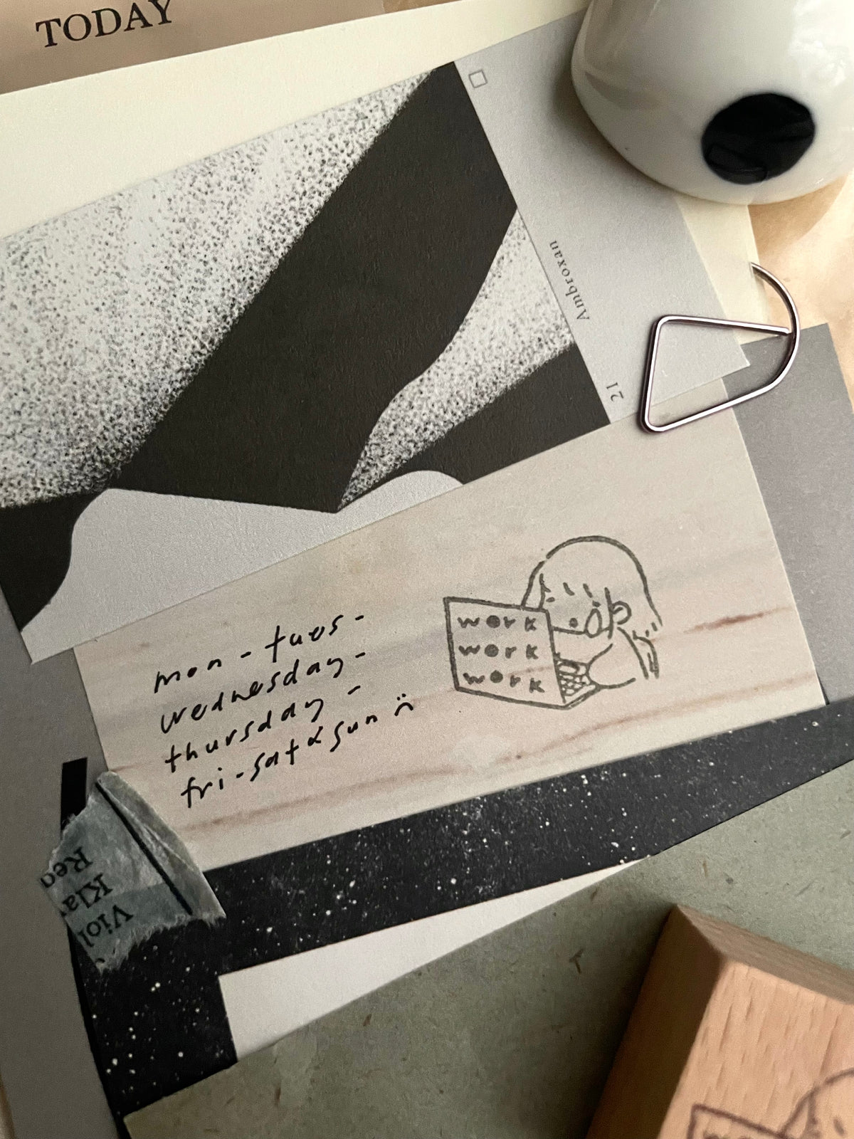 Msbulat Rubber Stamp - Work Work Work