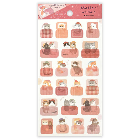 NB Co Japan Mattari Animals Sticker Sheet - Kitten