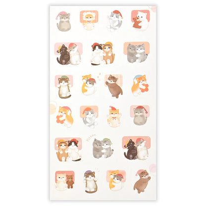 NB Co Japan Mattari Animals Sticker Sheet - Kitten
