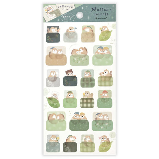 NB Co Japan Mattari Animals Sticker Sheet - Mamomonga (Flying Squirrel)