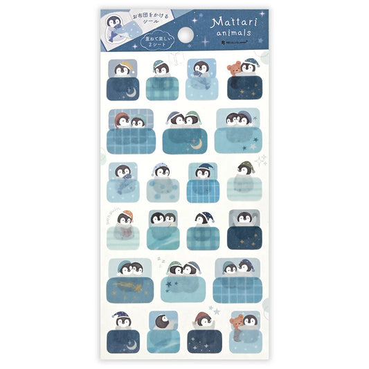 NB Co Japan Mattari Animals Sticker Sheet - Penguin
