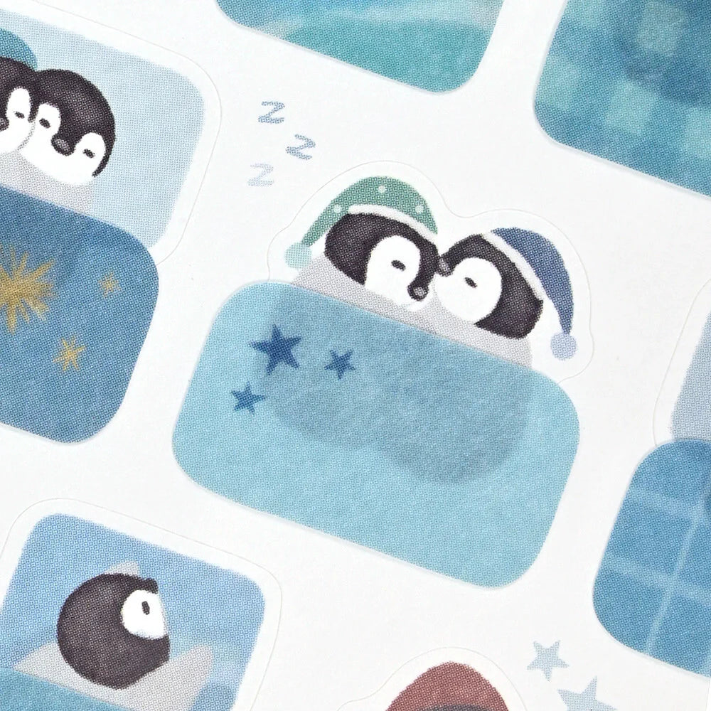 NB Co Japan Mattari Animals Sticker Sheet - Penguin