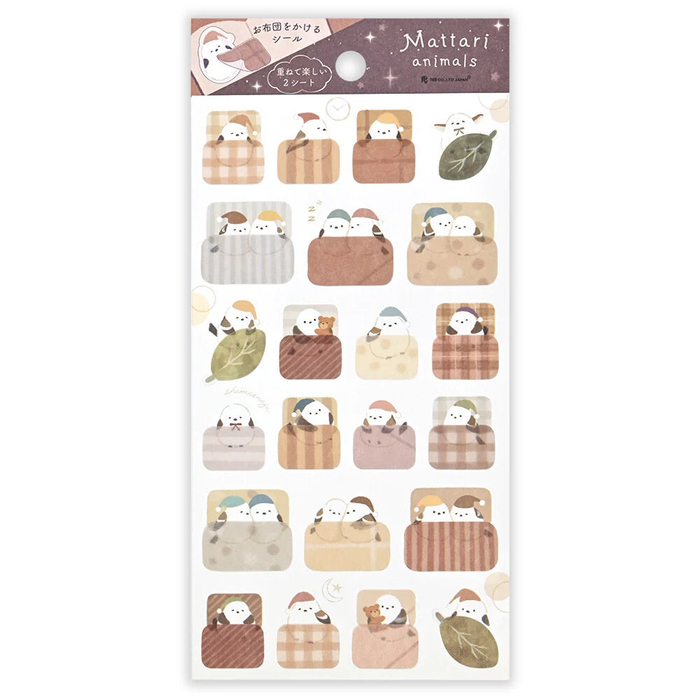 NB Co Japan Mattari Animals Sticker Sheet - Shima-enaga