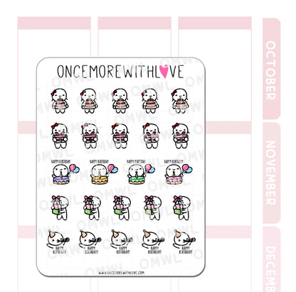 Once More With Love Sticker Sheet - Birthday Deco