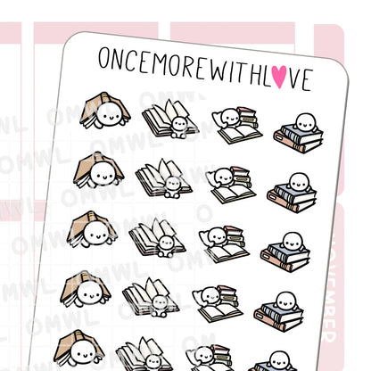 Once More With Love Sticker Sheet - Book Lover