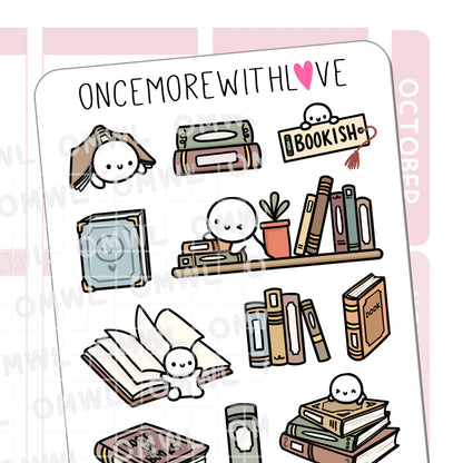 Once More With Love Sticker Sheet - Bookish Large Deco