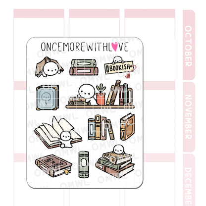 Once More With Love Sticker Sheet - Bookish Large Deco