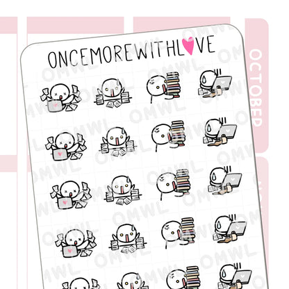 Once More With Love Sticker Sheet - Busy Work Day