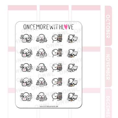 Once More With Love Sticker Sheet - Busy Work Day