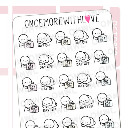 Once More With Love Sticker Sheet - Day Off 2.0