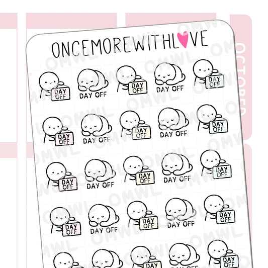 Once More With Love Sticker Sheet - Day Off 2.0