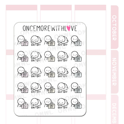 Once More With Love Sticker Sheet - Day Off 2.0