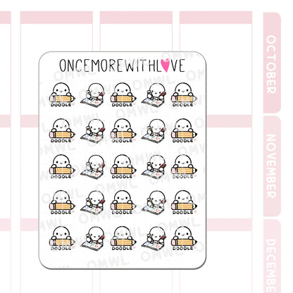 Once More With Love Sticker Sheet - Doodle Time